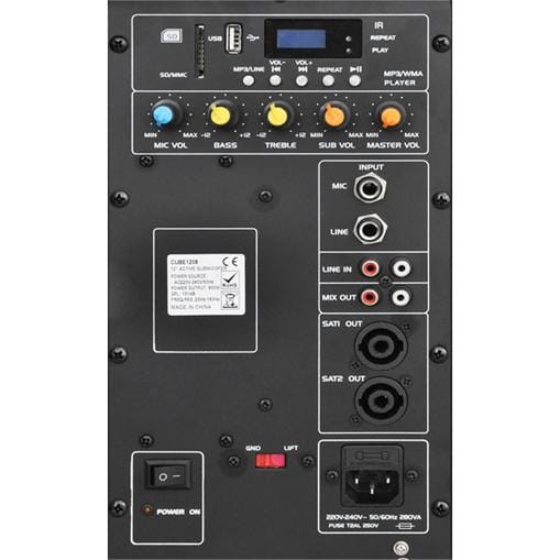 IBIZA CUBE 1208 ZESTAW USB/MP3