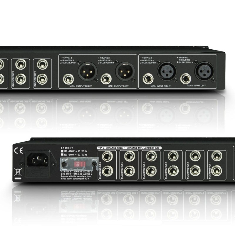 LD SYSTEMS HPA 6 WZMACNIACZ SŁUCHAWKOWY