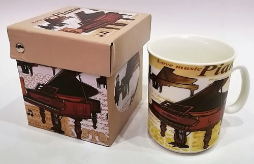 ZEBRA MUSIC PORCELANOWY KUBEK PIANINO
