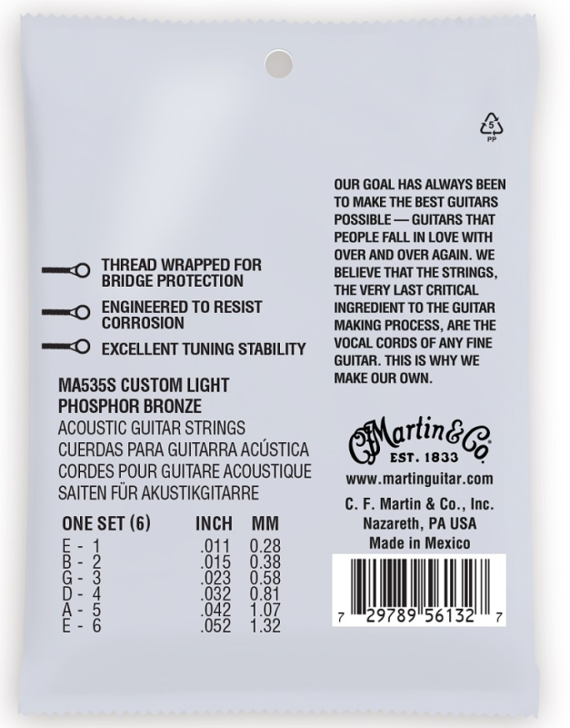 MARTIN MA-535S/11 STRUNY AKUSTYK