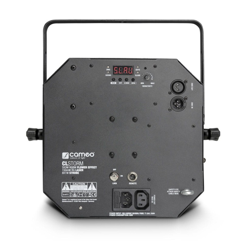 CAMEO STORM 5X3W RGBAW + LASER + STROBO
