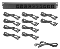 ADAM HALL AH RACK PDU 10S C13 19 PARTS 87471 IEC LISTWA ZASILAJĄCA 1U