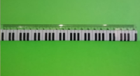 ZEBRA MUSIC LINIJKA 20cm Z KLAWIATURĄ FORTEPIANU