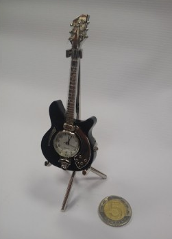 ZEBRA MUSIC MINIATURA GITARY Z ZEGARKIEM