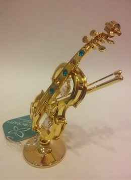 ZEBRA MUSIC MINIATUROWE SKRZYPCE Z KOLOROWYMI KRYSZTAŁAMI SWAROVSKIEGO