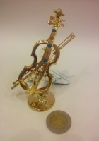 ZEBRA MUSIC MINIATUROWE SKRZYPCE Z KOLOROWYMI KRYSZTAŁAMI SWAROVSKIEGO