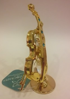 ZEBRA MUSIC MINIATUROWE SKRZYPCE Z KOLOROWYMI KRYSZTAŁAMI SWAROVSKIEGO