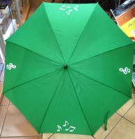 ZEBRA MUSIC PARASOL MUZYCZNY ZIELONY NUTKI KLUCZ WIOLINOWY