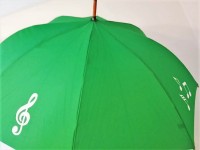 ZEBRA MUSIC PARASOL MUZYCZNY ZIELONY NUTKI KLUCZ WIOLINOWY