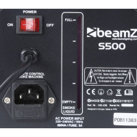 BEAMZ S500 METALOWA WYTWORNICA DYMU 500W Z PŁYNEM 160.436