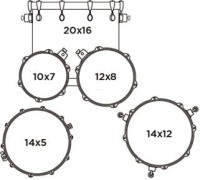 MAPEX ST5045F BIZ STORM FUSION + FLOOR TOM