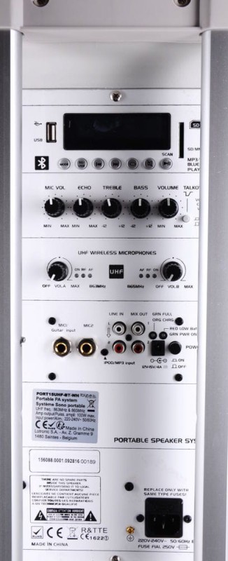 IBIZA PORT 15 UHF BT WH + BAG