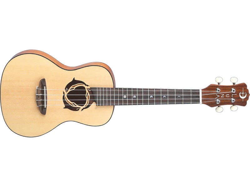 LUNA DOLPHIN SPR TATTOO TOP SOLID ŚWIERK UKULELE KONCERTOWE