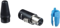 REAN RT3FC-B XLR MINI ŻEŃSKI 3 PIN ZŁOCONE STYKI CZARNA OBUDOWA