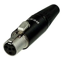 REAN RT4FC-B-W XLR MINI 4 PIN WODOODPORNY