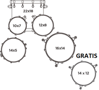 MAPEX ST5295F BIZ STORM FUSION + FLOOR TOM