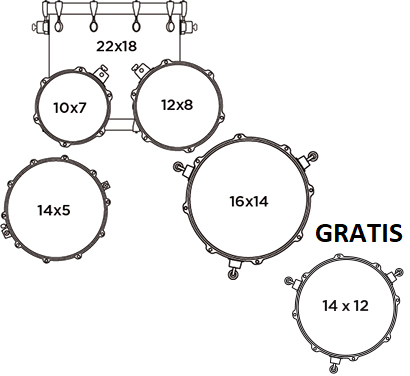 MAPEX ST5295F BIZ STORM FUSION + FLOOR TOM