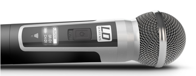 LD SYSTEMS U508 HHD2 BEZPRZEWODOWY SYSTEM MIKROFONOWY Z RĘCZNYM MIKROFONEM DYNAMICZNYM x2