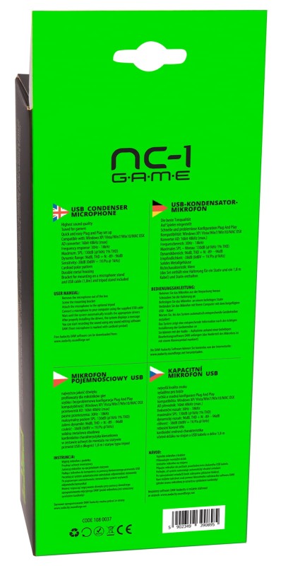 NOVOX NC-1 GAME MIKROFON POJEMNOŚCIOWY USB