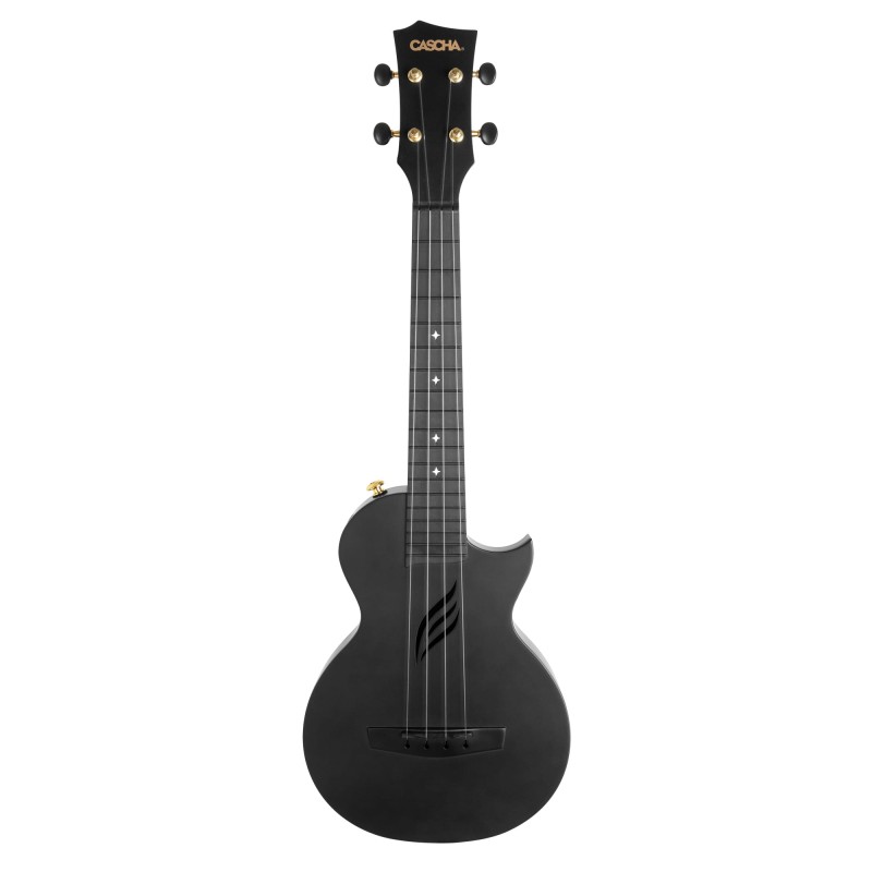 CASCHA HH 2258 CARBON FIBRE BLACK SET UKULELE KONCERTOWE