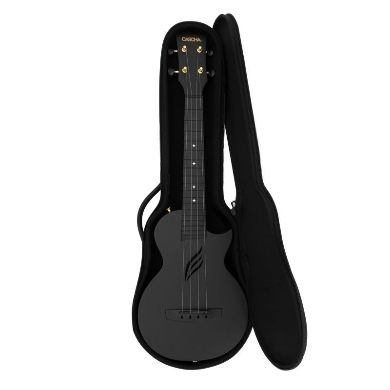CASCHA HH 2258 CARBON FIBRE BLACK SET UKULELE KONCERTOWE