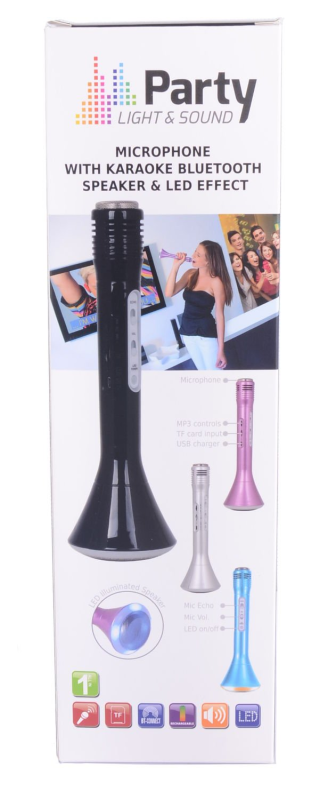 PARTY KAMIC BL NIEBIESKI MIKROFON Z GŁOŚNIKIEM