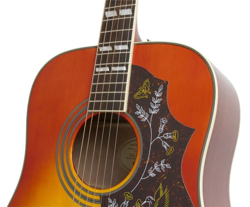 EPIPHONE HUMMINGBIRD STUDIO SOLID TOP FISHMAN SONITONE FC FADED CHERRY SUNBURST