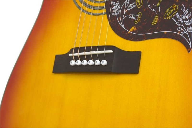 EPIPHONE HUMMINGBIRD STUDIO SOLID TOP FISHMAN SONITONE FC FADED CHERRY SUNBURST