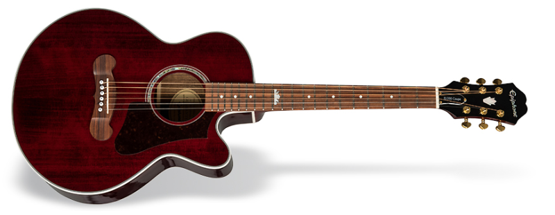EPIPHONE J-200EC STUDIO PARLOR SOLID TOP FISHMAN PRESYS-II WR WINE RED