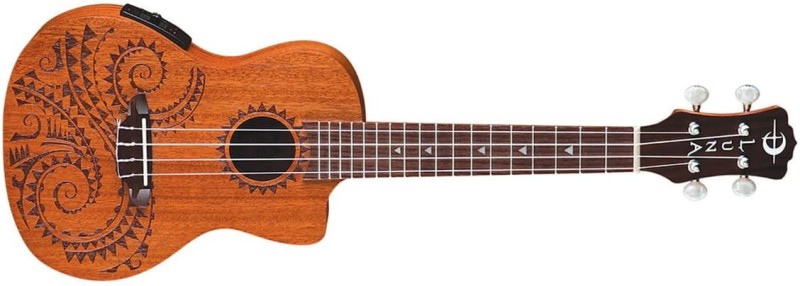 LUNA UKE TEC MAH TATTOO UKULELE ELEKTRYCZNE KONCERTOWE