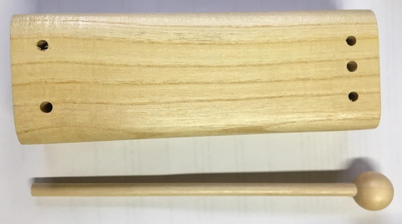 EVER PLAY DP232 WOOD BLOCK SOLID LARGE 19CM