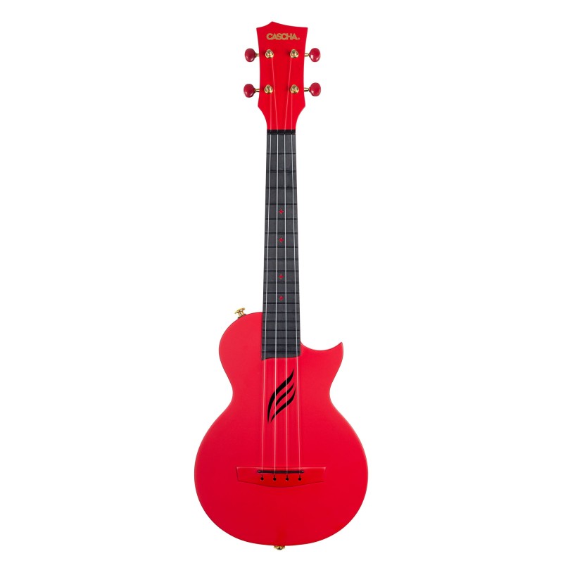 CASCHA HH 2280 CARBON FIBRE RED SET UKULELE KONCERTOWE