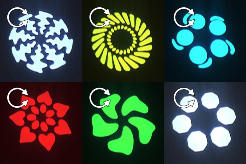 FLASH 4xLED MOVING HEAD 90W DIAMOND ROTO PRISM AUTO FOCUS 2xGOBO SET F7100510