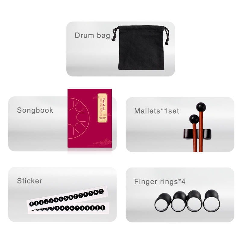 HLURU TWR15-14-WHITE TONGUE DRUM