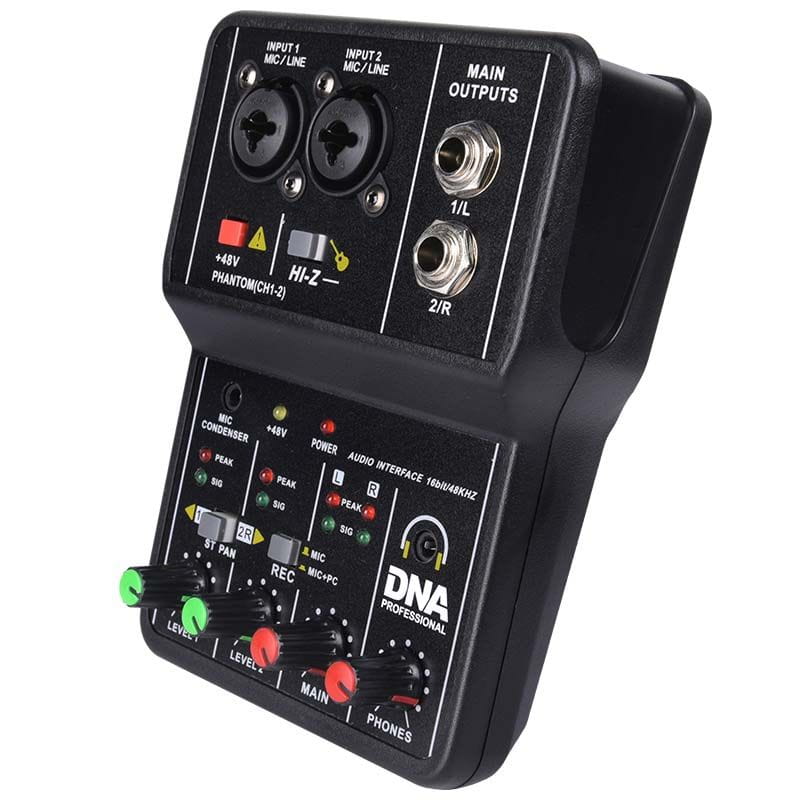 DNA MIX 2 MIKSER ANALOGOWY 2-KANAŁOWY Hi-Z INTERFEJS AUDIO USB