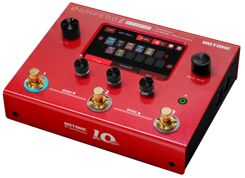 HOTONE MP-300 AMPERO II STOMP 10TH ANNIVERSARY RED
