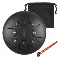 HLURU TC8-6-INKBLACK TONGUE DRUM LOTUS