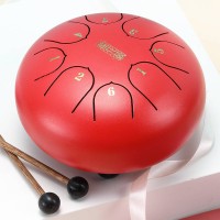 HLURU TC8-6-RED TONGUE DRUM LOTUS