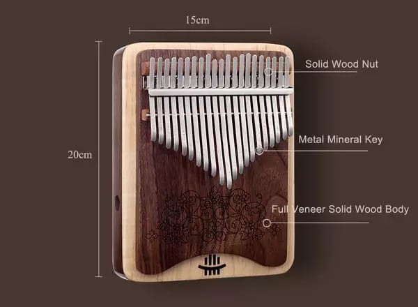 HLURU KZ21-BLACKWALNUT KALIMBA