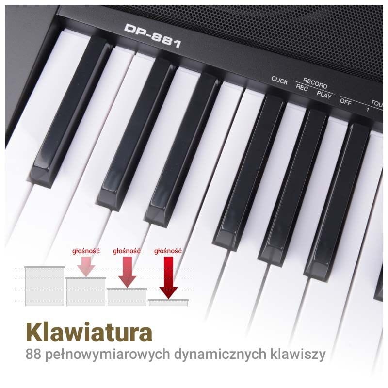 MK DP 881 PIANINO CYFROWE KLAWISZE DO NAUKI GRY