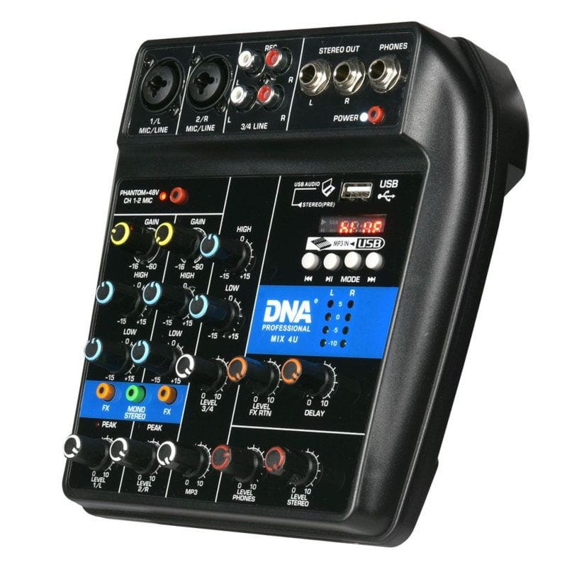 DNA MIX 4U MIKSER AUDIO USB MP3 ANALOGOWY 4 KANAŁY