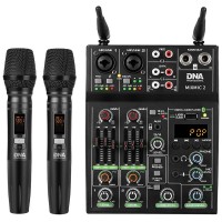 DNA MIXMIC 2 MIKSER AUDIO USB BLUETOOTH + MIKROFONY BEZPRZEWODOWE ZESTAW