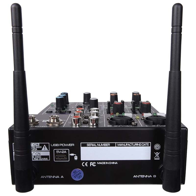 DNA MIXMIC 2 MIKSER AUDIO USB BLUETOOTH + MIKROFONY BEZPRZEWODOWE ZESTAW