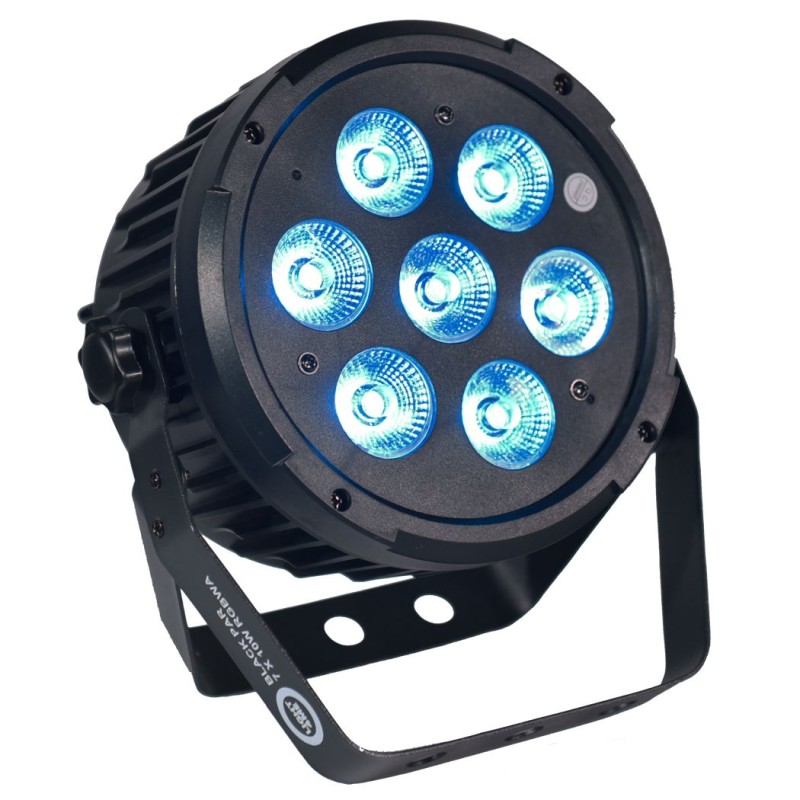 LIGHT4ME BLACK PAR 7X10W RGBWA LED MOCNY LEKKI