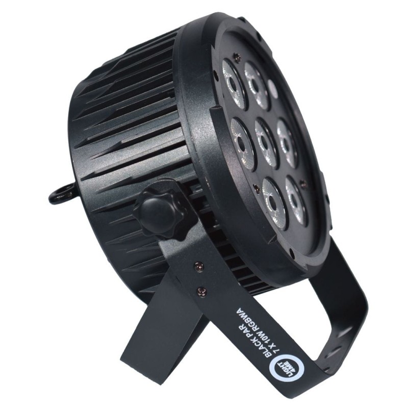 LIGHT4ME BLACK PAR 7X10W RGBWA LED MOCNY LEKKI