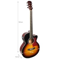 NN EAG SET SB GITARA ELEKTROAKUSTYCZNA + WZMACNIACZ GITAROWY ZESTAW PODPALANA