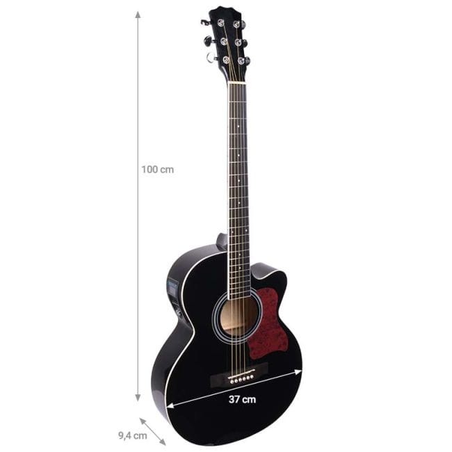 NN EAG SET BK GITARA ELEKTROAKUSTYCZNA + WZMACNIACZ GITAROWY ZESTAW CZARNA