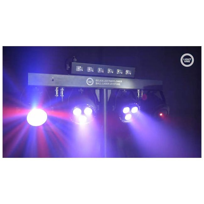 LIGHT4ME BELKA LED PAR FLOWER BALL LASER UV STROBE MULTIEFEKT OŚWIETLENIE DISCO