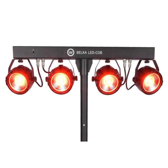 LIGHT4ME BELKA LED COB PAR 4x30W STATYW POKROWIEC ZESTAW OŚWIETLENIOWY