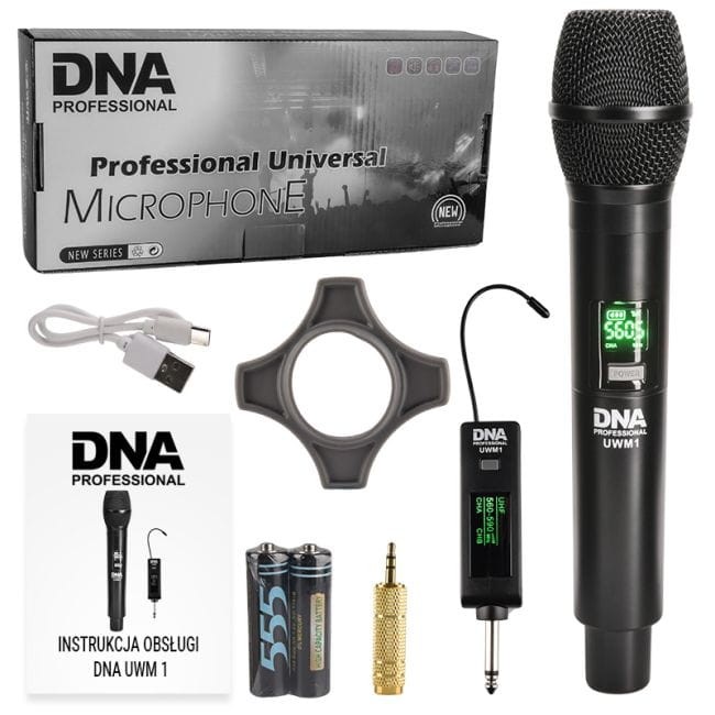 DNA UWM 1 560-590 MHz BEZPRZEWODOWY MIKROFONOWY SYSTEM NAGŁOŚNIENIA DO KOMPUTERA